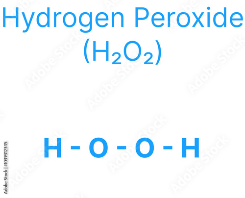 Hydrogen Peroxide (H₂O₂) Molecular Structure for Chemistry