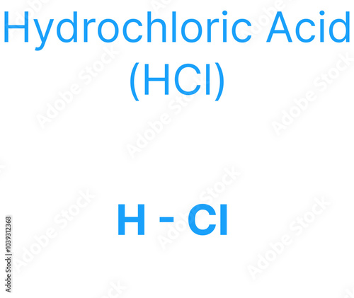 Hydrochloric Acid (HCl) Molecular Structure for Chemistry