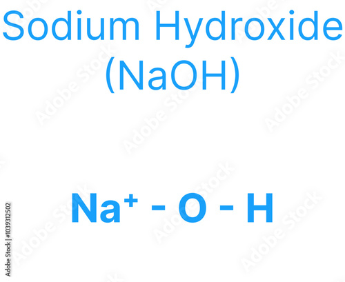 odium Hydroxide (NaOH) Molecular Structure for Chemistry.