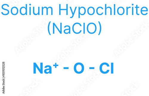 Sodium Hypochlorite (NaClO) Molecular Structure for Chemistry