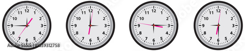 Time & Clock icons set. Clock Time line icon. Time symbols collection. Vector illustration.