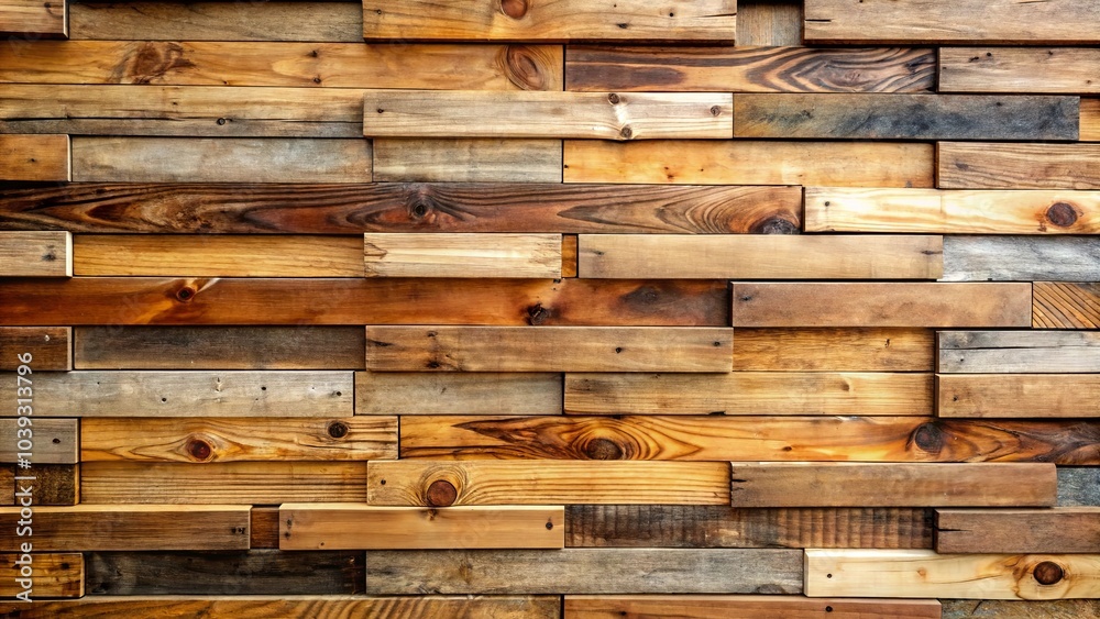 A rustic wood wall featuring a unique and captivating arrangement of wooden planks, showcasing the natural beauty and inherent charm of reclaimed wood. A rustic wood wall featuring a unique and captivating arrangement of wooden planks, showcasing the natural beauty and inherent charm of reclaimed wood.