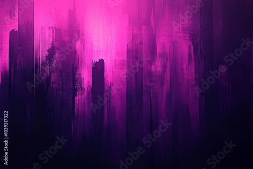 Abstract painted background with bold purple and pink hues.