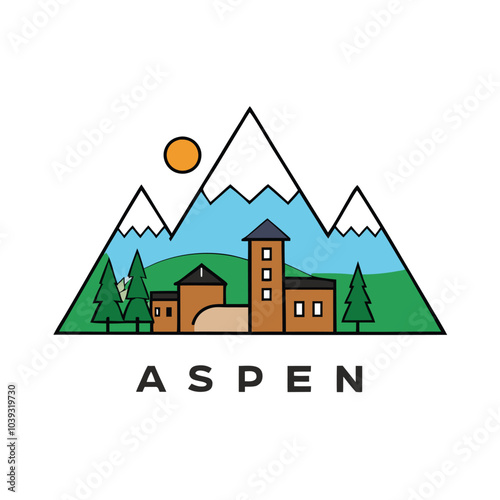 Elegant Aspen tree silhouette vector art illustration, perfect for eco-friendly branding, natural forest designs, and nature-themed creative projects. Suitable for prints and digital use.