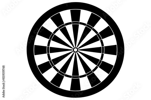 Dartboard silhouette | isolated vector silhouette illustration on white background