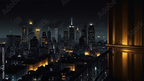 the dark and gritty streets of a steampunk metropolis, where towering clockwork buildings cast long shadows and the air is thick with the scent of coal and oil.