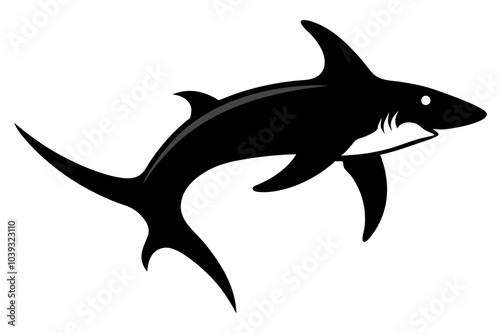 Hammerhead Shark Silhouette vector illustration photo