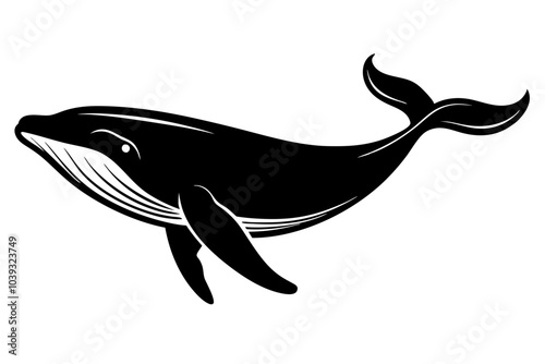 Humpback Whale Silhouette vector illustration