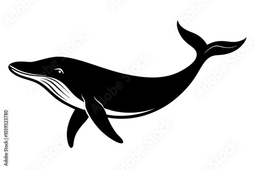 Humpback Whale Silhouette vector illustration