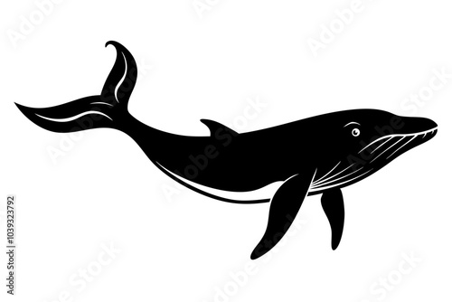 Humpback Whale Silhouette vector illustration