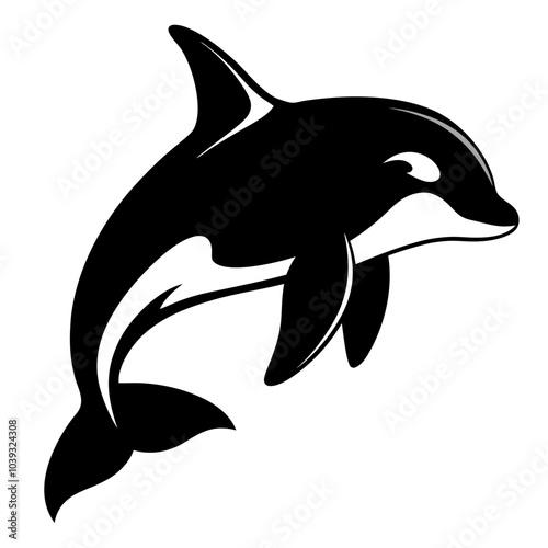 Killer Whale Silhouette vector illustration