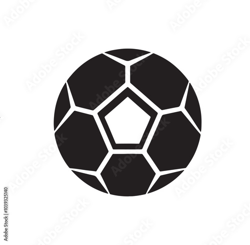 Classic Soccer Ball Silhouette Clip Art