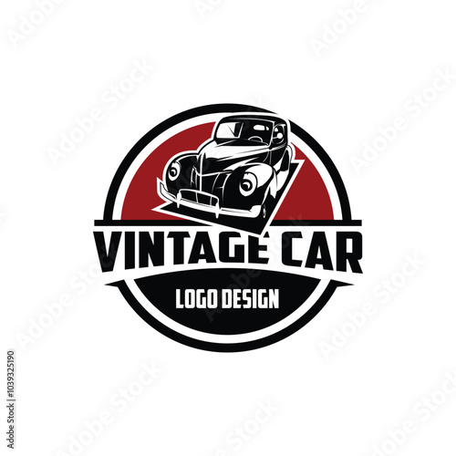 vintage car Greased lightning vector. isolated with view from the front. best for logo, badge, emblem, icon, sticker design. available in eps 10