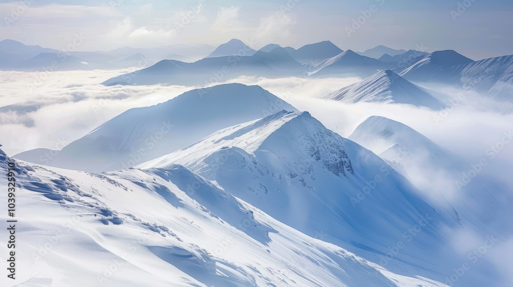 Majestic Snow-Covered Mountain at High Altitude Majestic Snow-Covered Mountain at High Altitude