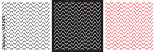 Wave lines pattern background seamless vector as zigzag stroke texture , undulate squiggle simple backdrop stripes element repeated image clip art. vector illustration. EPS 10