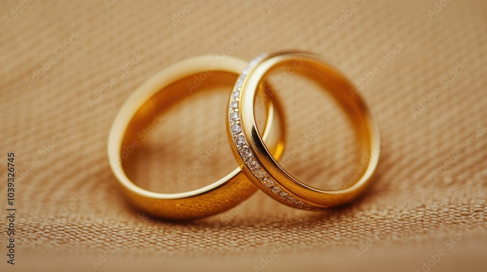 Intricate golden wedding rings intertwined with each other symbolizing the eternal bond love and commitment between a couple The rings reflect the light creating a sense of warmth and elegance Intricate golden wedding rings intertwined with each other symbolizing the eternal bond love and commitment between a couple The rings reflect the light creating a sense of warmth and elegance