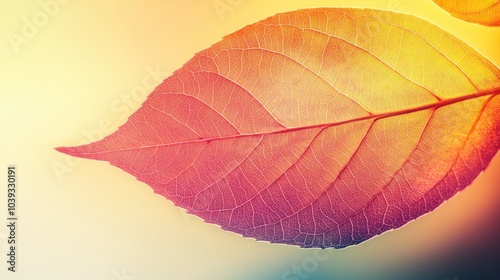 A vibrant, colorful leaf showcasing nature's beauty and intricate patterns.