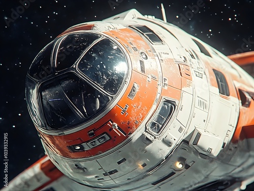 Wallpaper Mural Close up View of a Futuristic Spaceship Exploring the Vast Cosmos Torontodigital.ca