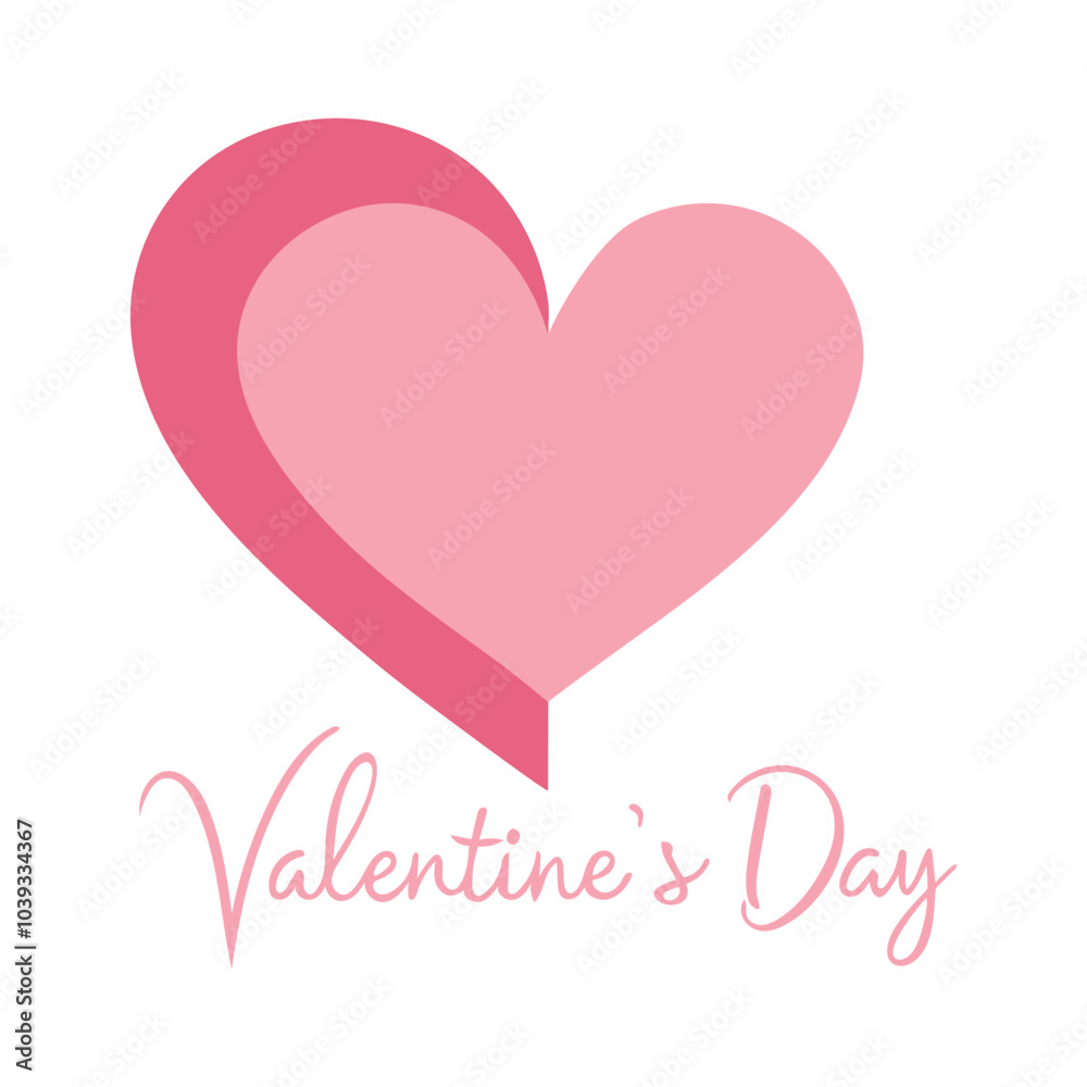 Romantic Pink Heart Design for Valentine's Day Romantic Pink Heart Design for Valentine's Day