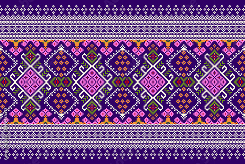 Hmong pattern,geometric ethnic oriental pattern traditional,abstract background vector illustration,Thai pattern.