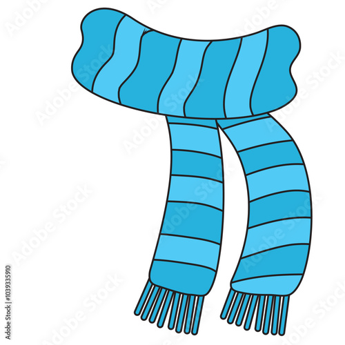 Vector image of a Christmas scarf icon with a transparent background