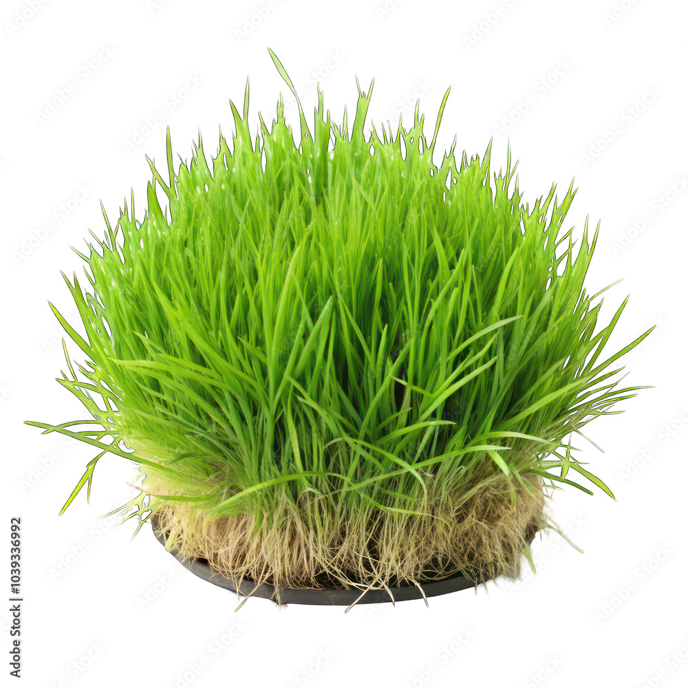 Patch of grass isolated on transparent background