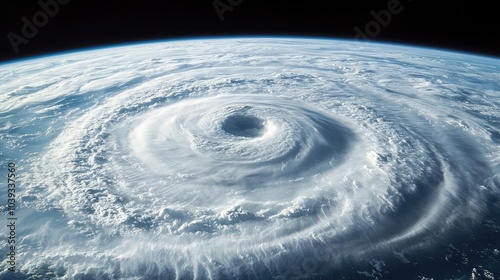 Wallpaper Mural Aerial view of a powerful hurricane swirling over the ocean. Torontodigital.ca