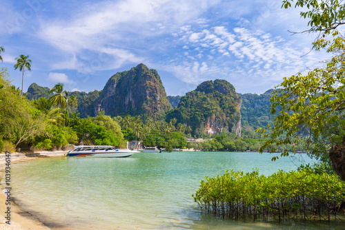 East Railay Bay beach in Thailand