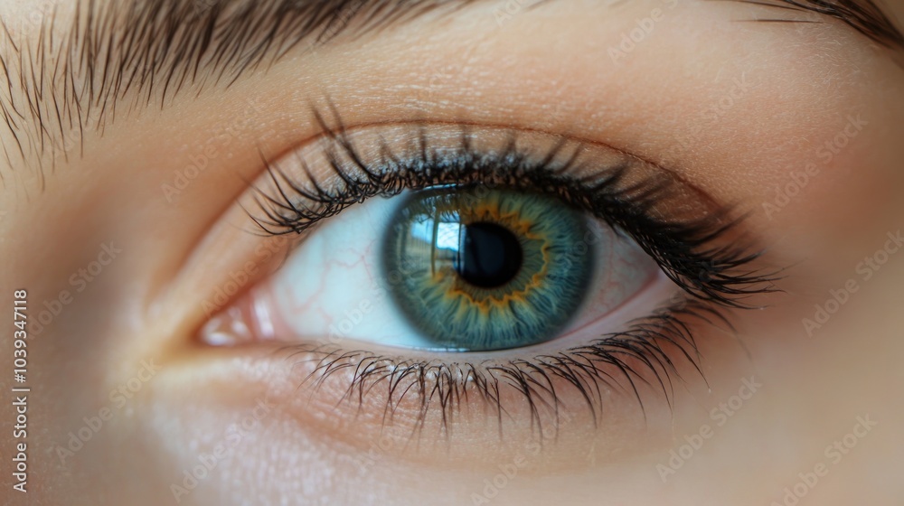 Close-up of a human eye displaying vibrant colors and intricate details. Close-up of a human eye displaying vibrant colors and intricate details.