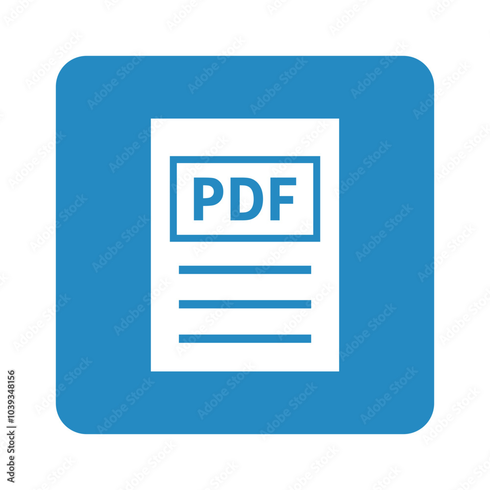 biała ikona pliku PDF na niebieskim tle biała ikona pliku PDF na niebieskim tle