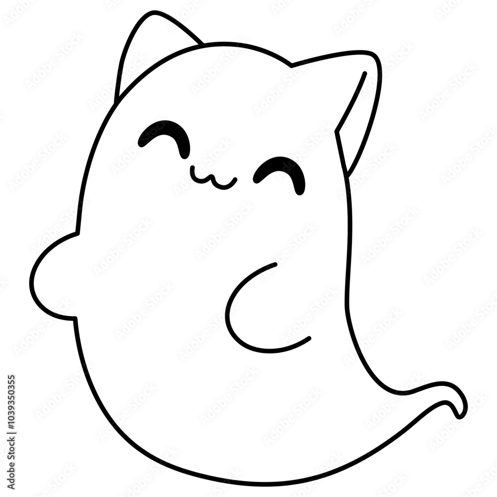 Cartoon Cute Cat Ghost