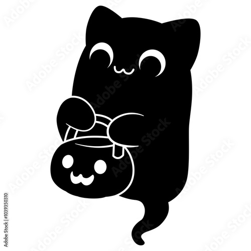 Cartoon Cute Cat Ghost