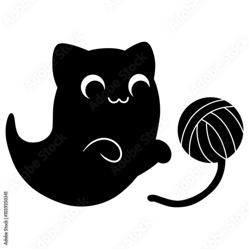 Cartoon Cute Cat Ghost