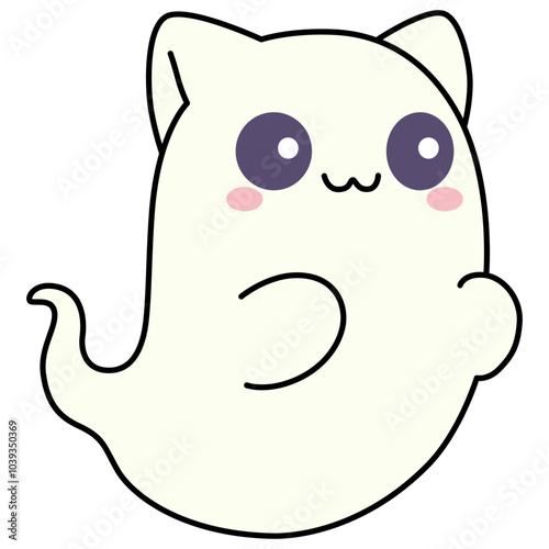 Cartoon Cute Cat Ghost