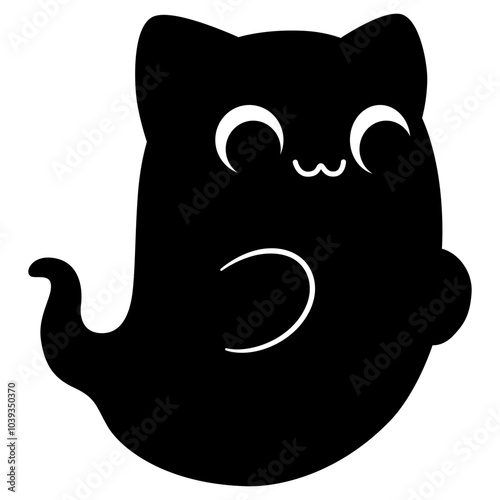 Cartoon Cute Cat Ghost