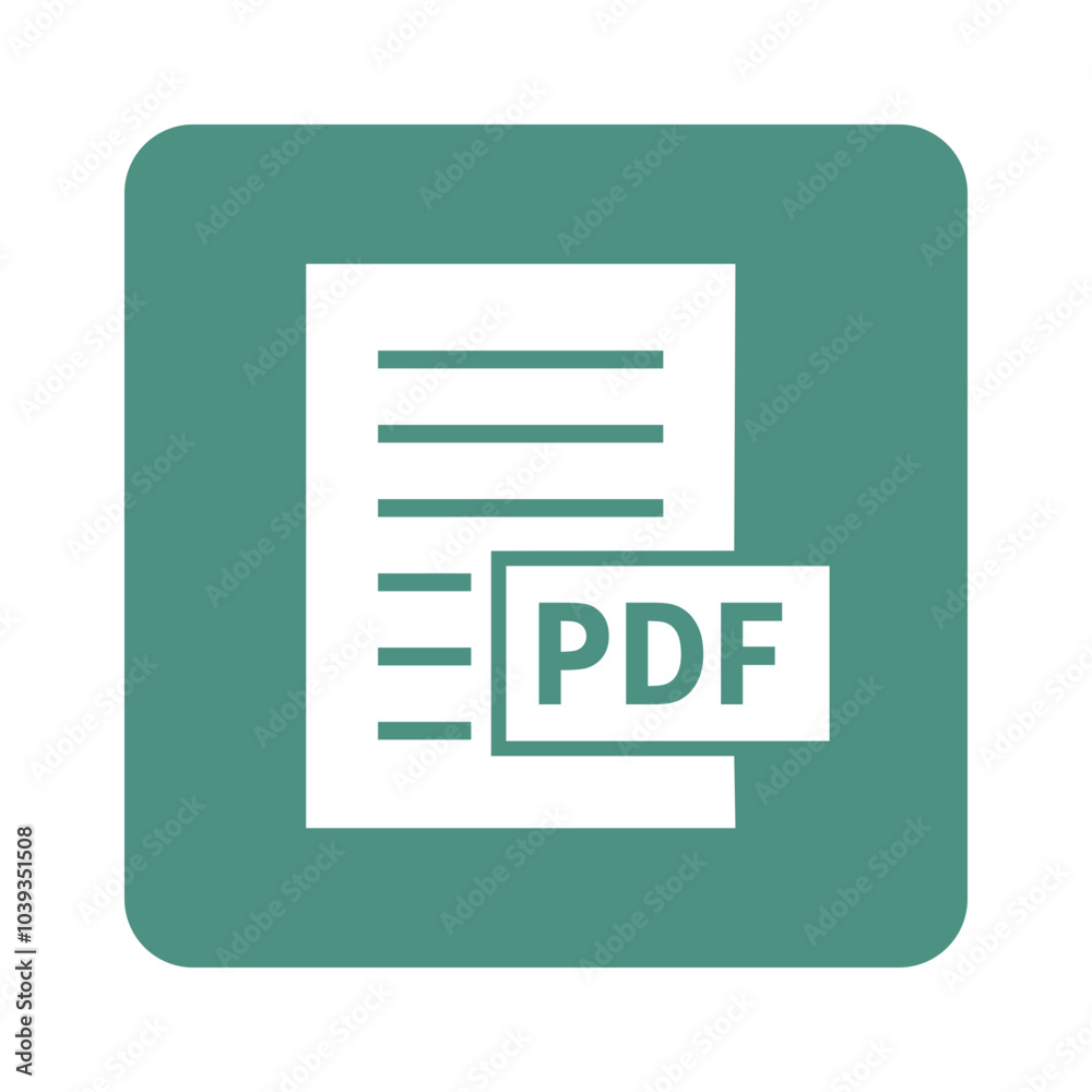 biała ikona pliku PDF na zielonym tle biała ikona pliku PDF na zielonym tle