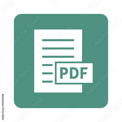 biała ikona pliku PDF na zielonym tle