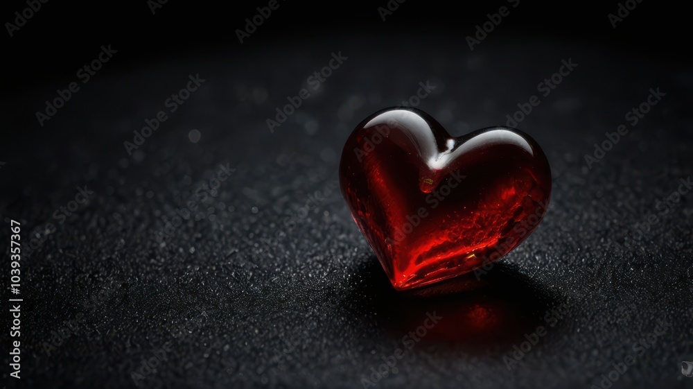 Love, Heart, Stone, Ruby, Red, Background, Black, Shiny Love, Heart, Stone, Ruby, Red, Background, Black, Shiny