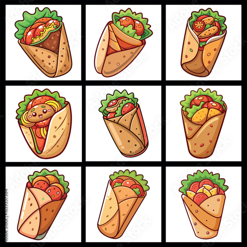 Tasty Shawarma Clipart Vector Design