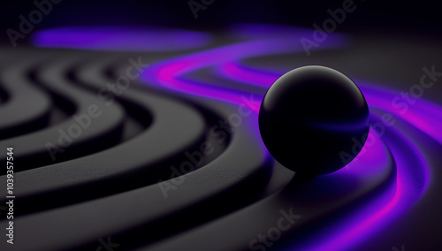 abstract wallpaper background screen, for business, for bank, for finance, for interior, for painting, for wall pictures, for photo frames, for office, for rooms. Abstract ball, black purple luminous