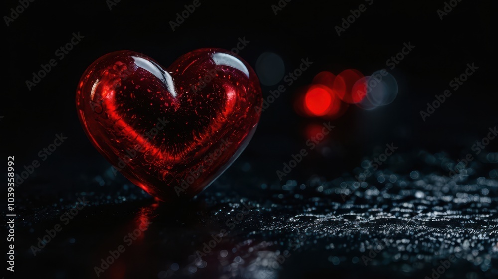 Love, Heart, Stone, Ruby, Red, Background, Black, Shiny Love, Heart, Stone, Ruby, Red, Background, Black, Shiny