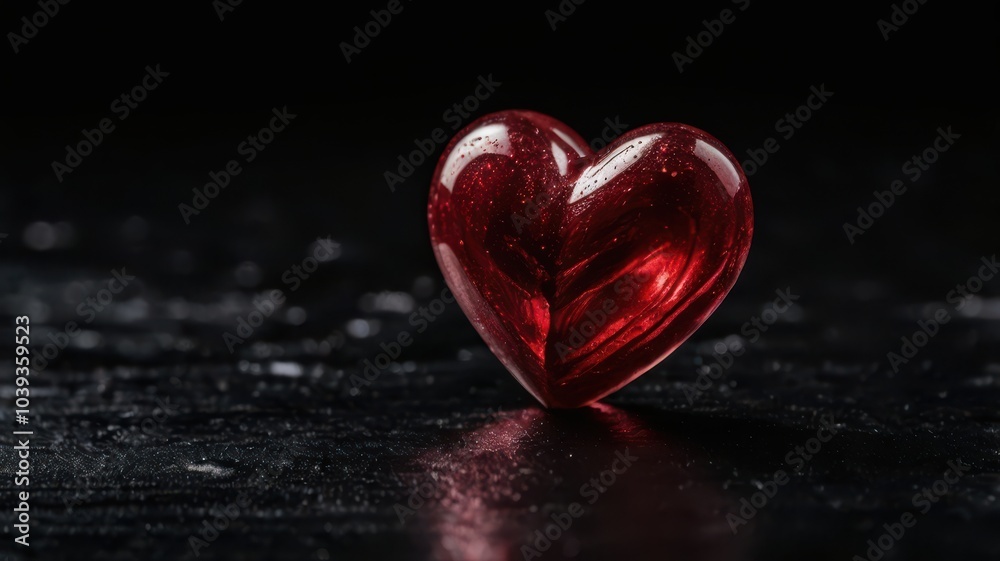 Love, Heart, Stone, Ruby, Red, Background, Black, Shiny Love, Heart, Stone, Ruby, Red, Background, Black, Shiny