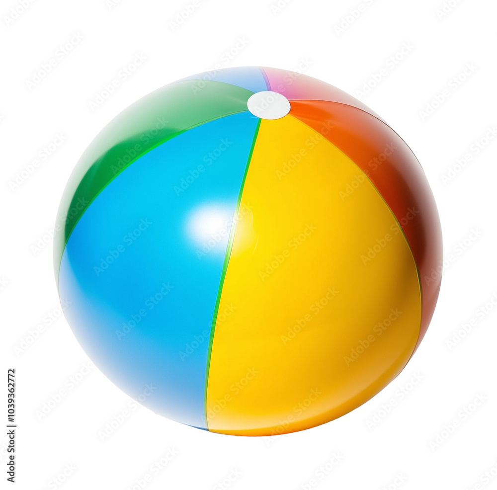 A beach ball isolated on a transparent background A beach ball isolated on a transparent background