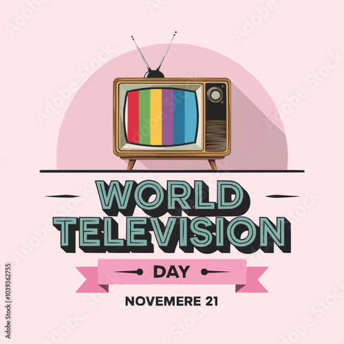 World Television Day NOVEMBER 21 vector poster