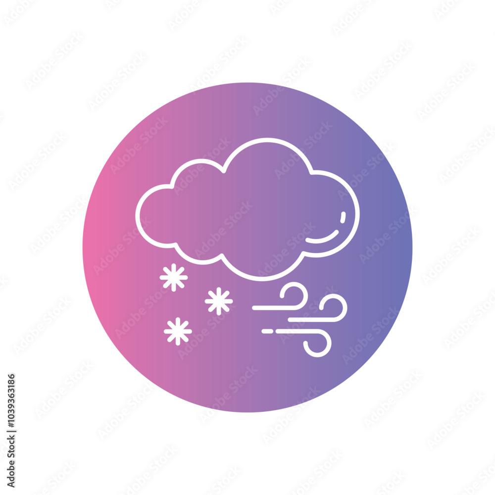 Blizzard vector icon stock illustration Blizzard vector icon stock illustration