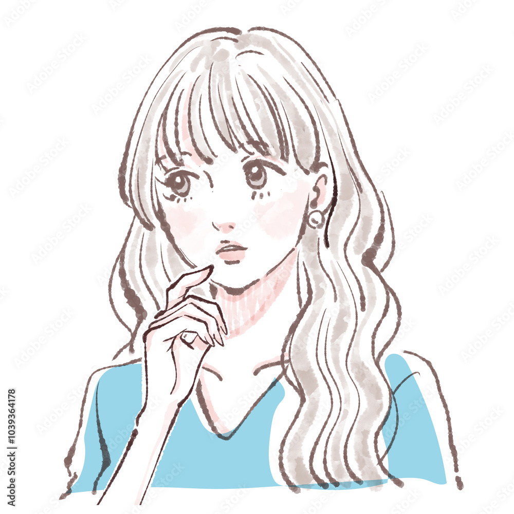 女性・女の子のイラスト素材 女性・女の子のイラスト素材