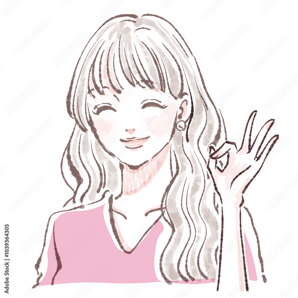 女性・女の子のイラスト素材 女性・女の子のイラスト素材