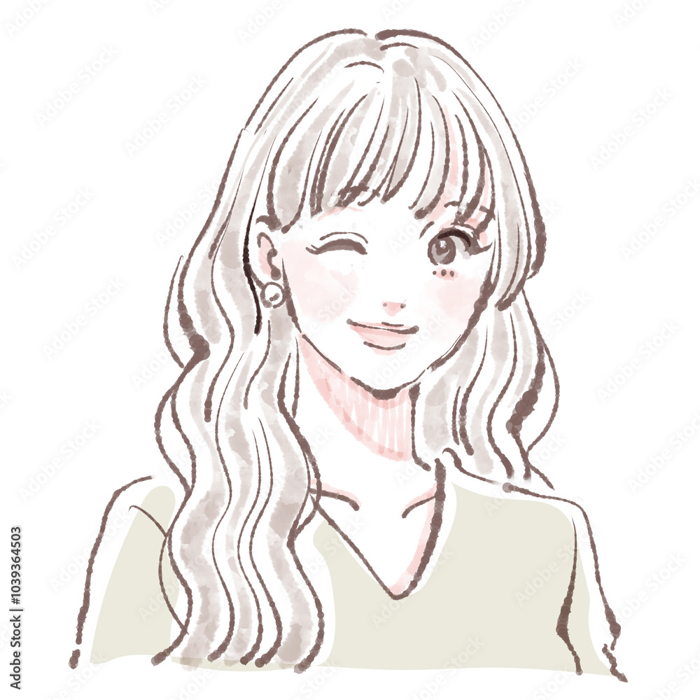 女性・女の子のイラスト素材 女性・女の子のイラスト素材