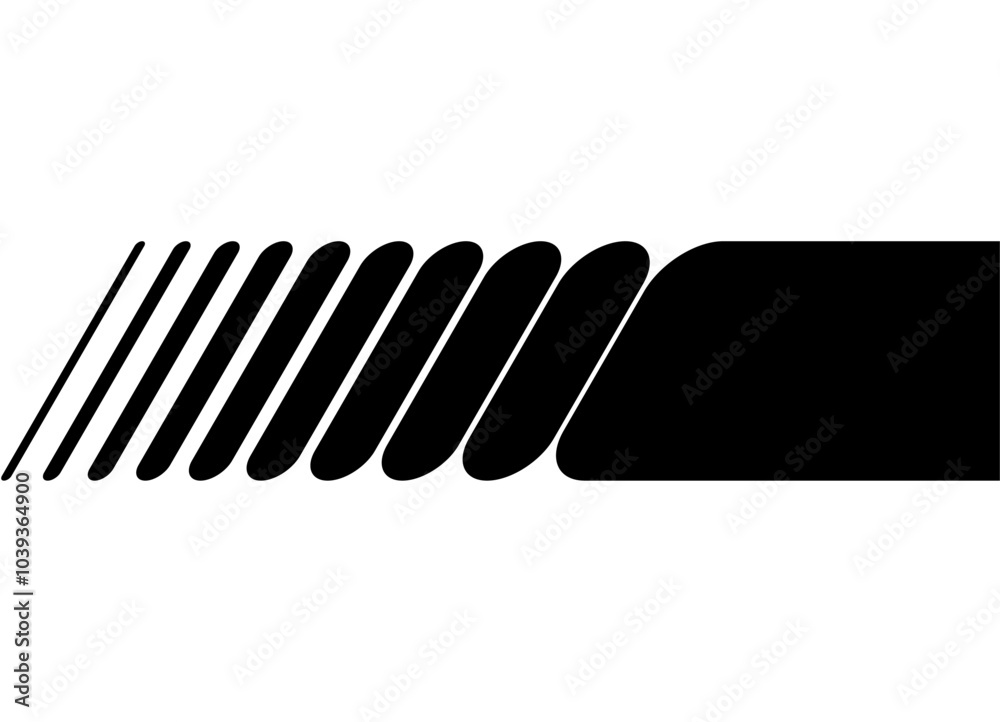 Obraz premium Black striped pattern on white background vector design element. Modern vector background. Place for text