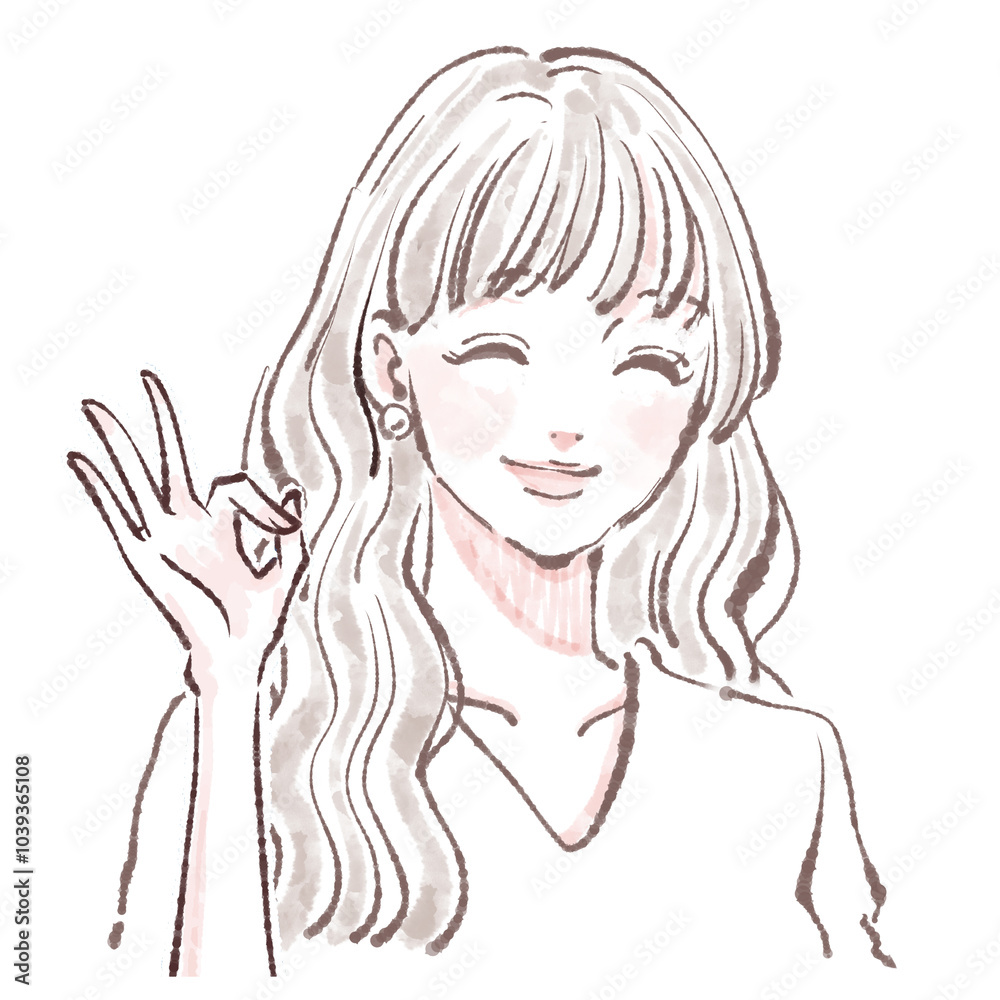 女性・女の子のイラスト素材 女性・女の子のイラスト素材